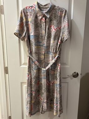 Denim & Co Short Sleeve Midi Dress